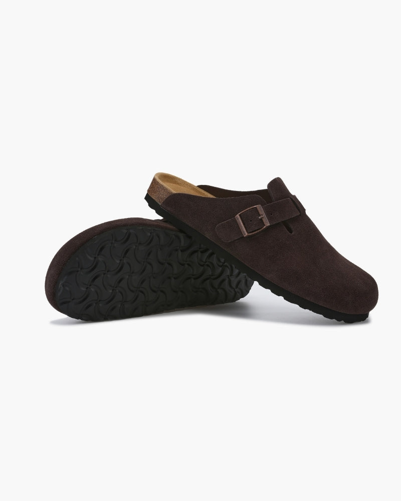 Aura d’Or Suede Clogs – Tijdloze Elegantie in Elke Stap