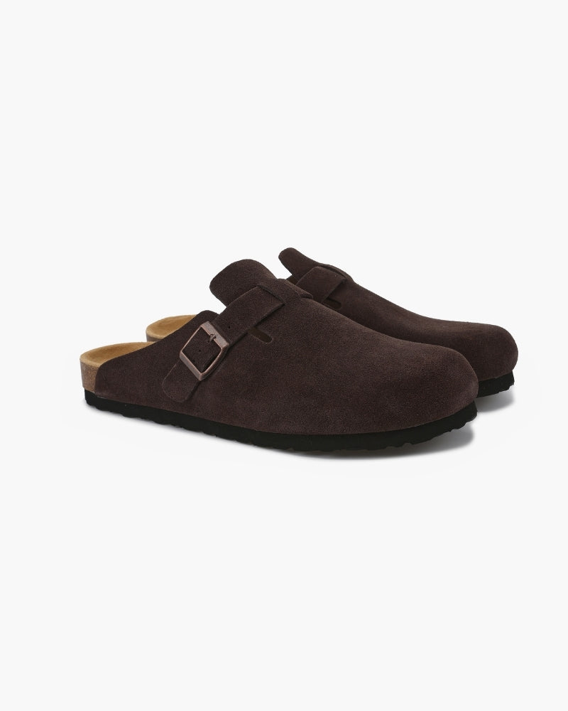 Aura d’Or Suede Clogs – Tijdloze Elegantie in Elke Stap