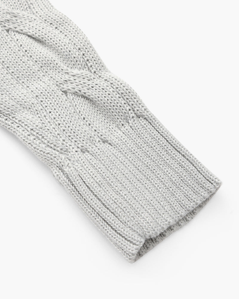 Aura d’Or Classic Cable Knit Zip Sweater – Premium Knitwear