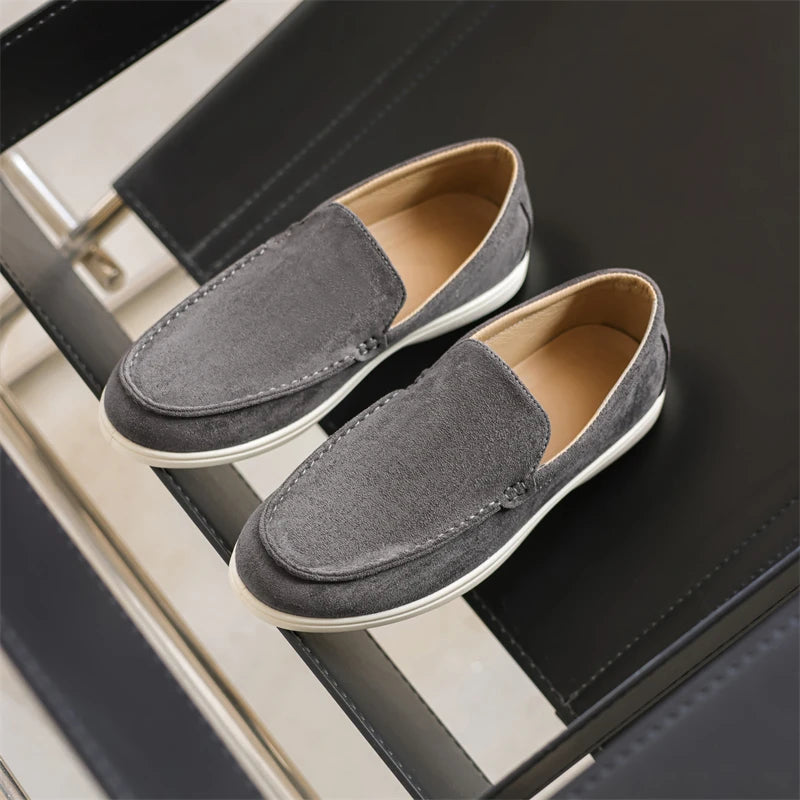 Aura d’Or Heritage Loafers – Multitone Suede Edition