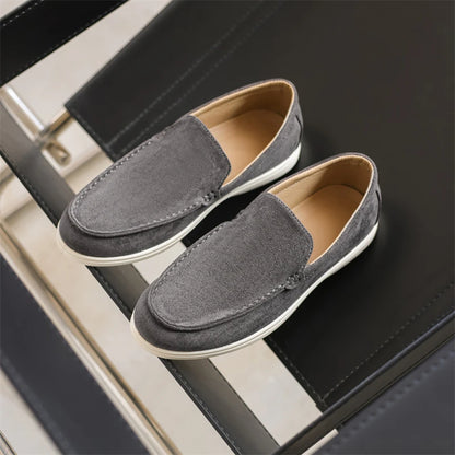 Aura d’Or Heritage Loafers – Multitone Suede Edition