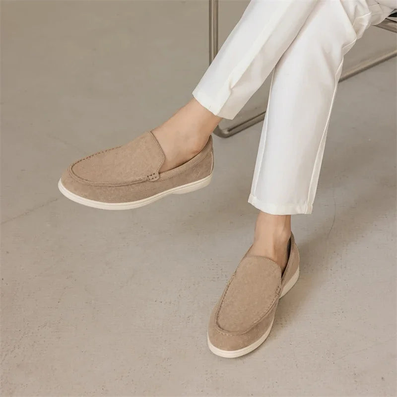 Aura d’Or Heritage Loafers – Multitone Suede Edition